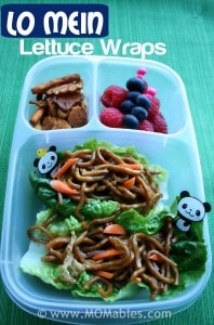 Lo Mein Lettuce Wraps via MOMables.com #lunchrevolution