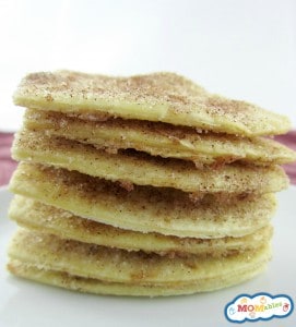 Stacked baked cinnamon chips MOMables