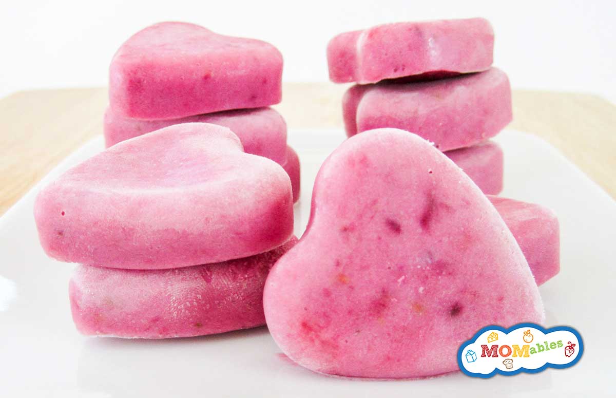 Frozen Yogurt Bites stacked on a plate