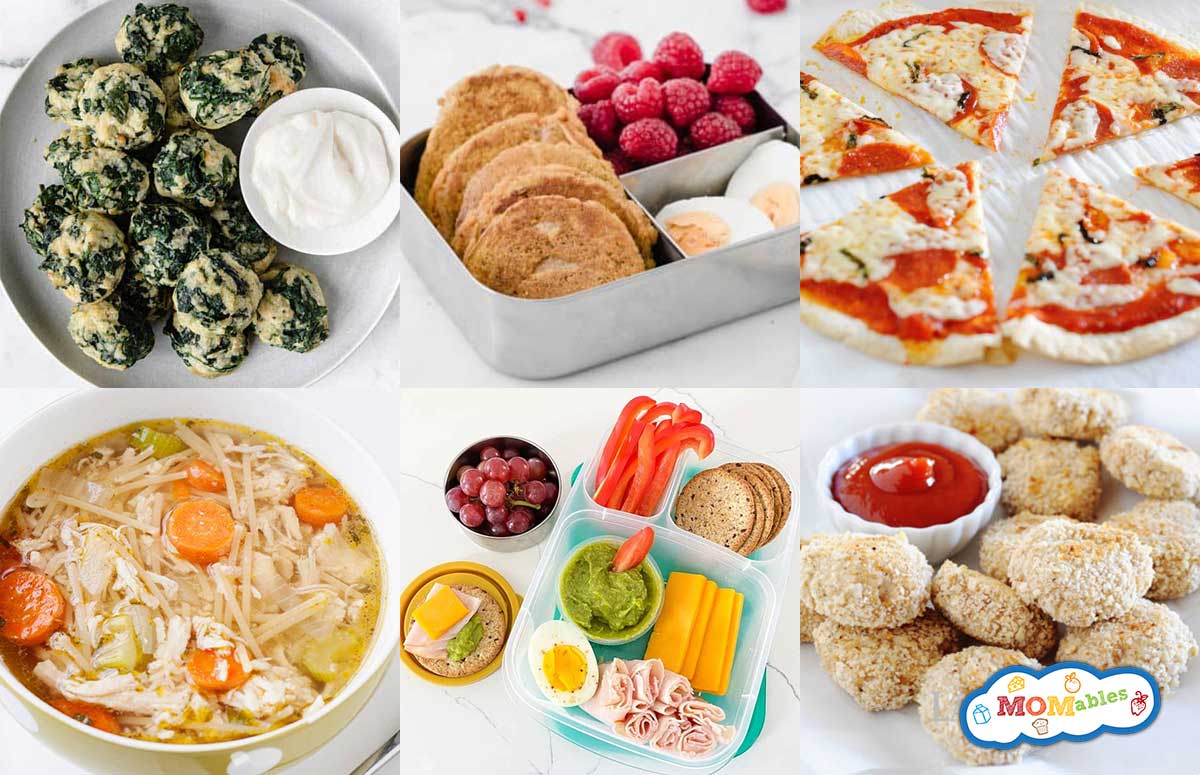 a collage of non sandwich lunch ideas