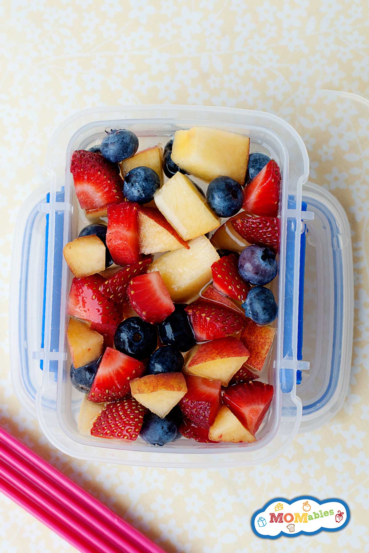 fruit cup in a lunchbox cointainer