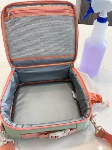 front view of a clean lunch bag