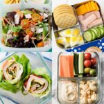an image collage of grain free school lunch ideas