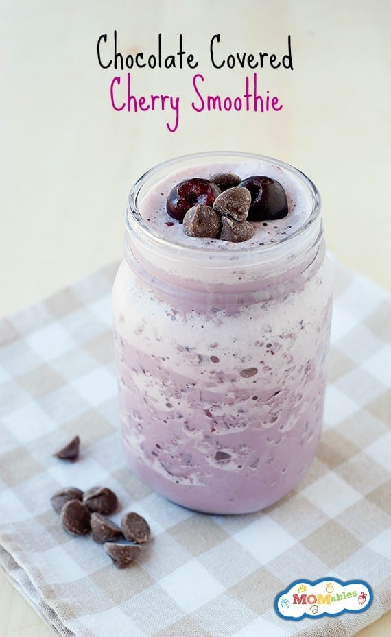 Looking for a delicious smoothie your kids will love? This Chocolate Covered Cherry Smoothie is full of fruity flavor, plus it's easy to make!