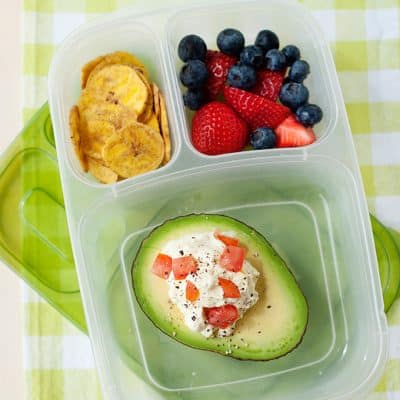 5 easy lunches using egg salad for school or the office. High in protein, vegetarian, and easy to make lunch ideas.