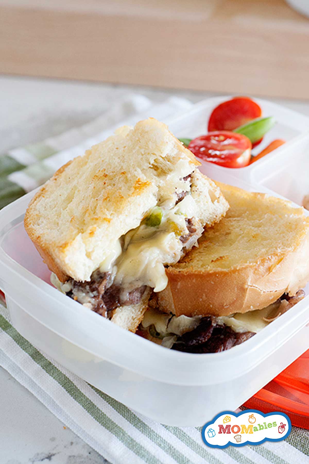 Philly Grilled Cheese Sandwich Lunch in a lunchbox