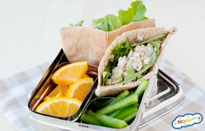 salmon salad pita lunch