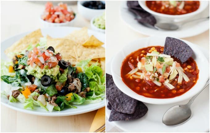 cheesy taco skillet and enchilada soup