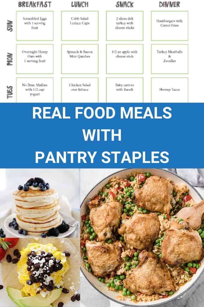 Kids & Mom's Pantry Staples Meal Plan MOMables