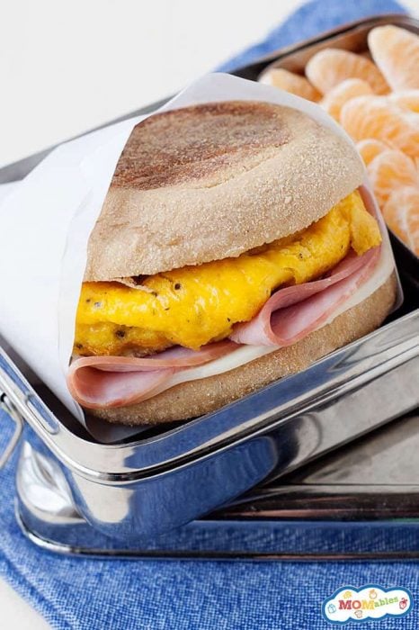 Image:Homemade Egg McMuffin in a tin lunch box