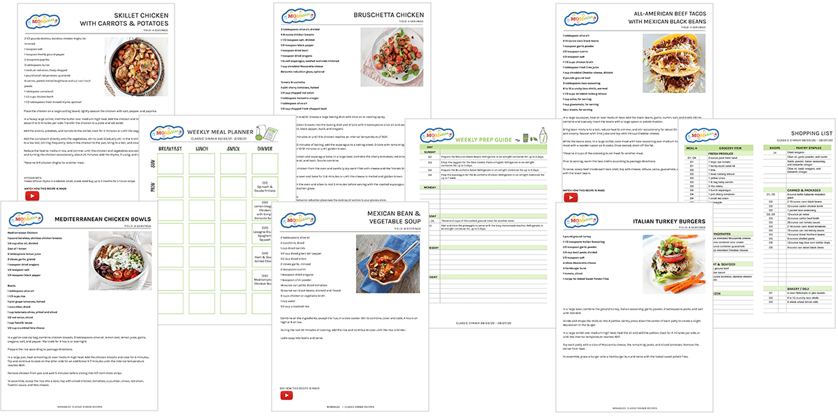 momables meal plan sheets