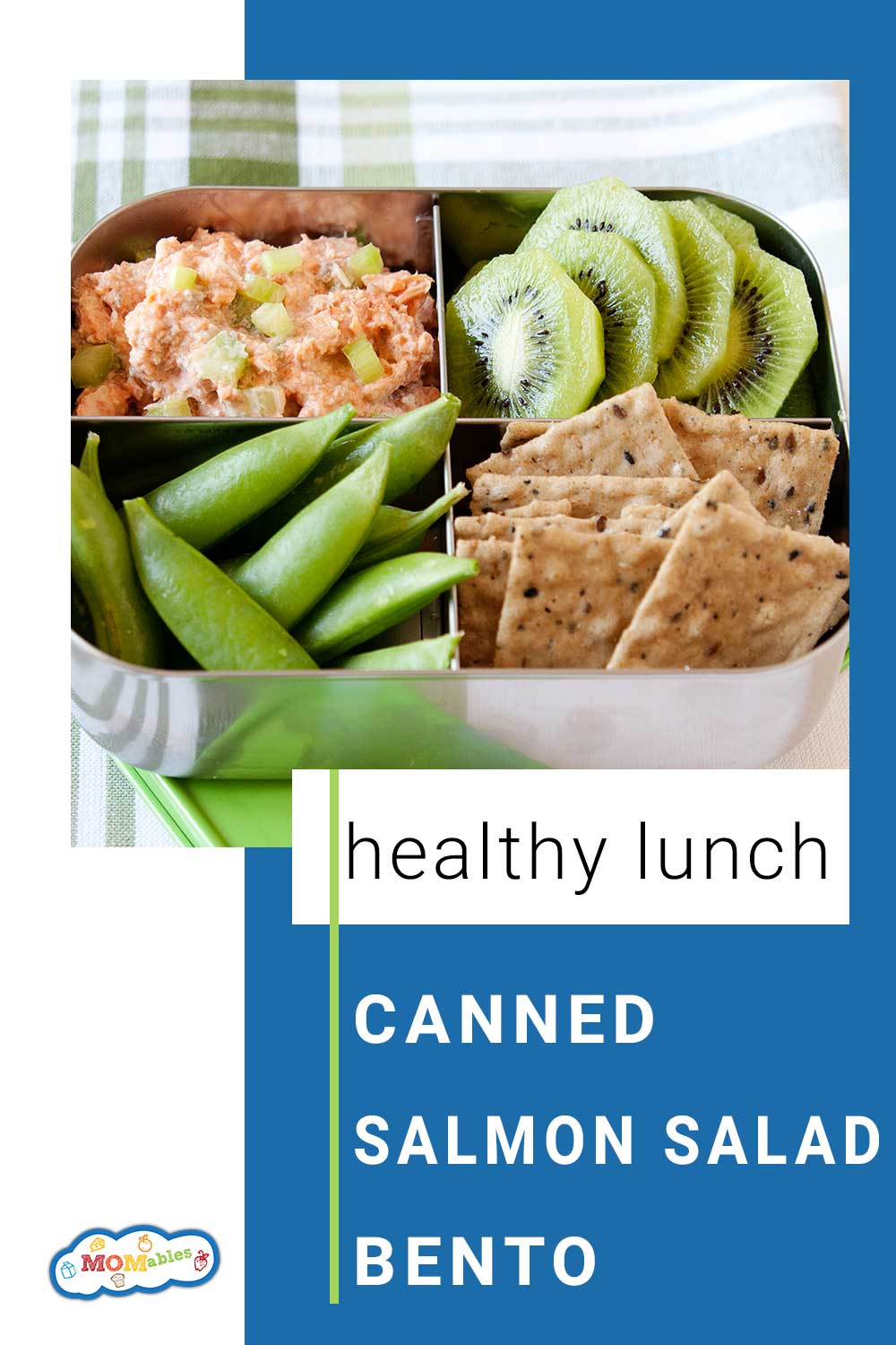 dairy-free lunch with salmon salad and veggie bowl