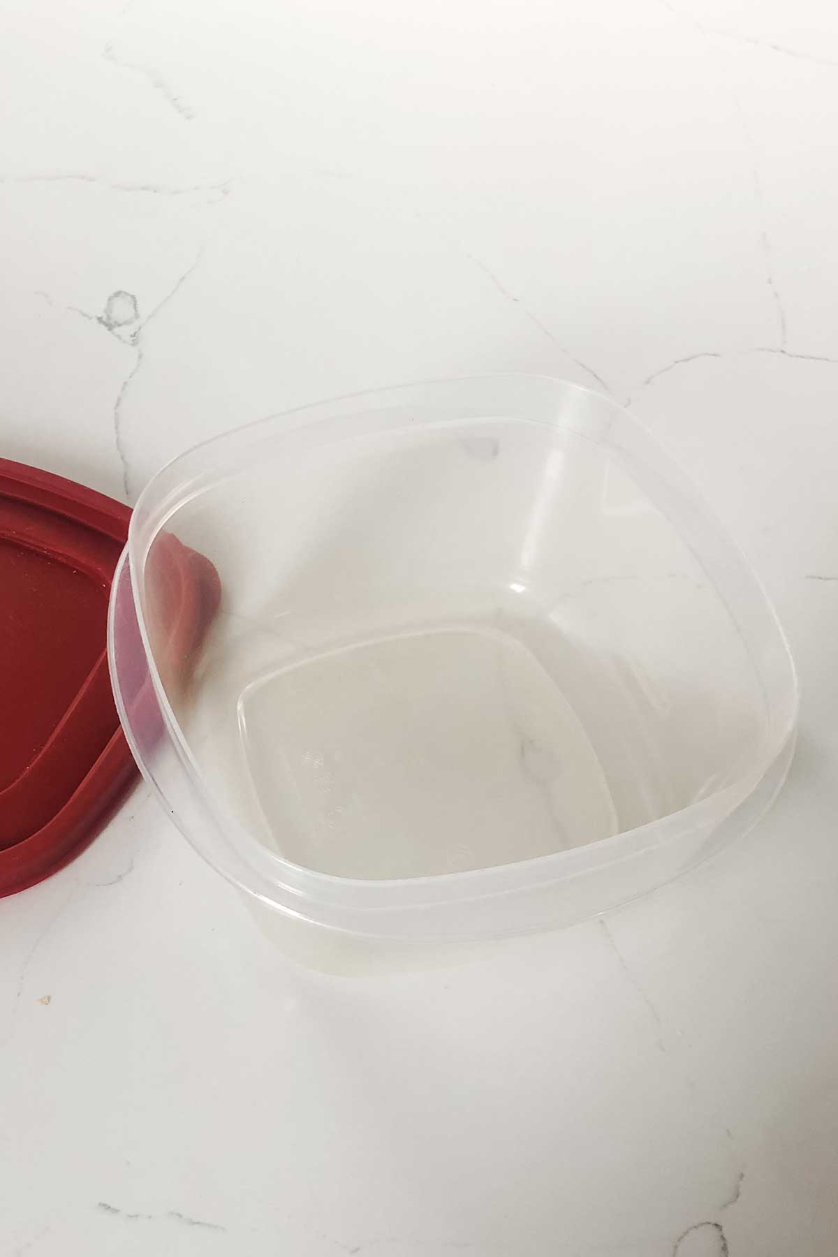 clean plastic container