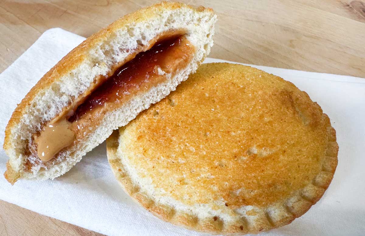 one and a half air fried uncrustables