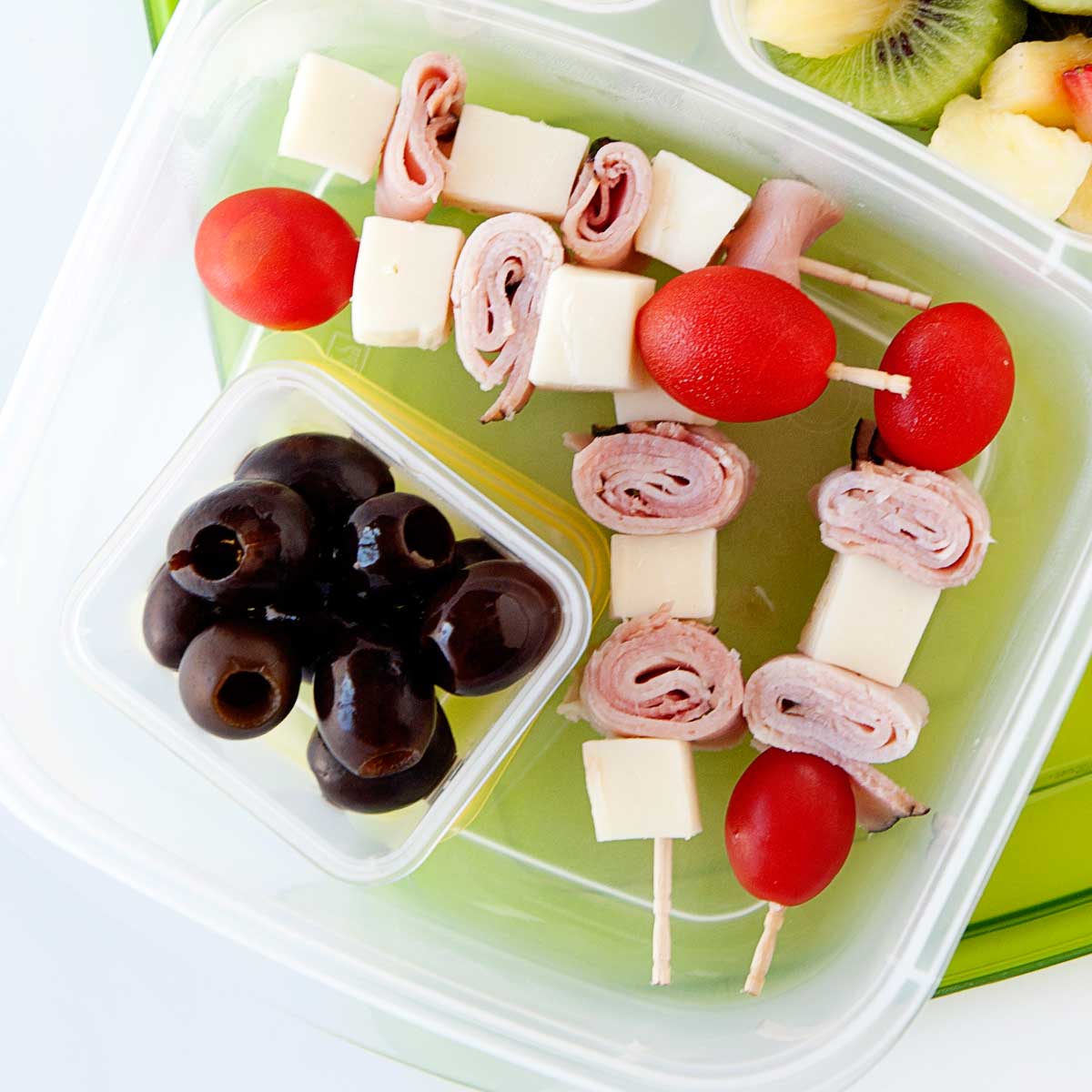 Ham, Cheese, and Tomato Skewers MOMables School Lunch Ideas