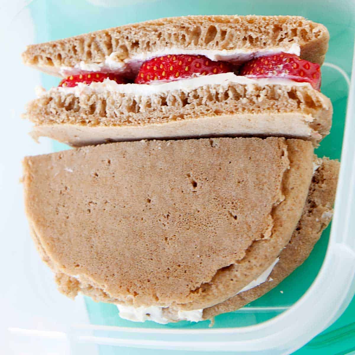 Strawberries & Cream Pancake Sandwiches
