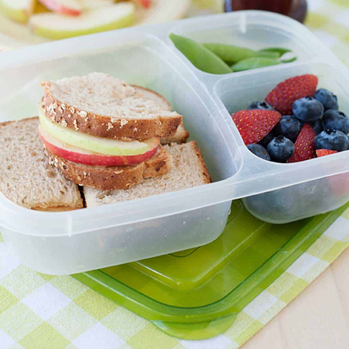 Easy Peanut Butter Apple Sandwich