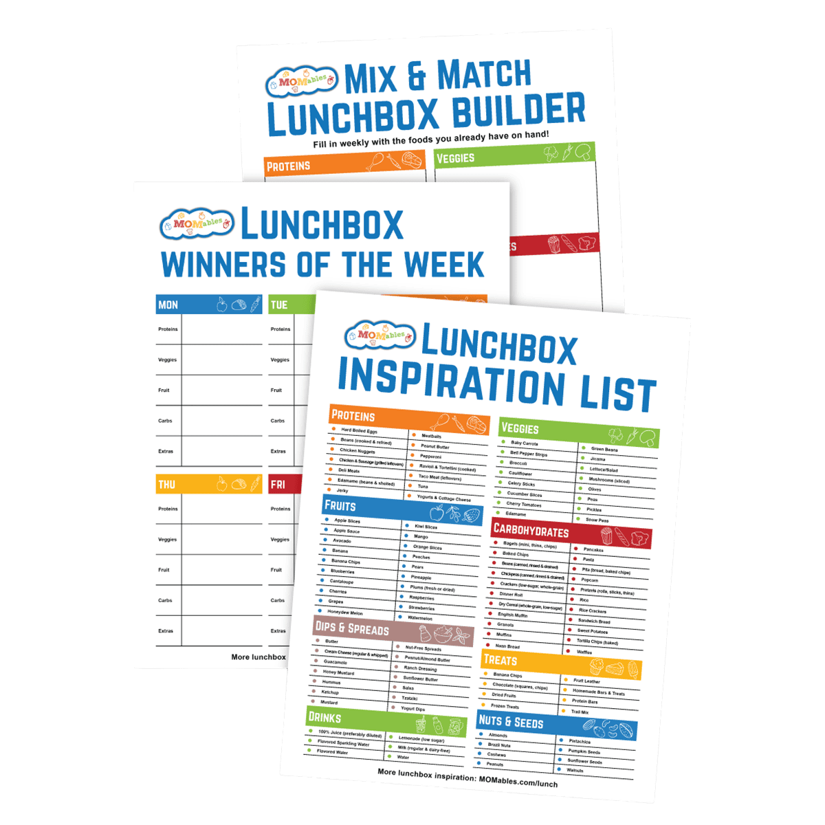 Lunchbox builder pages