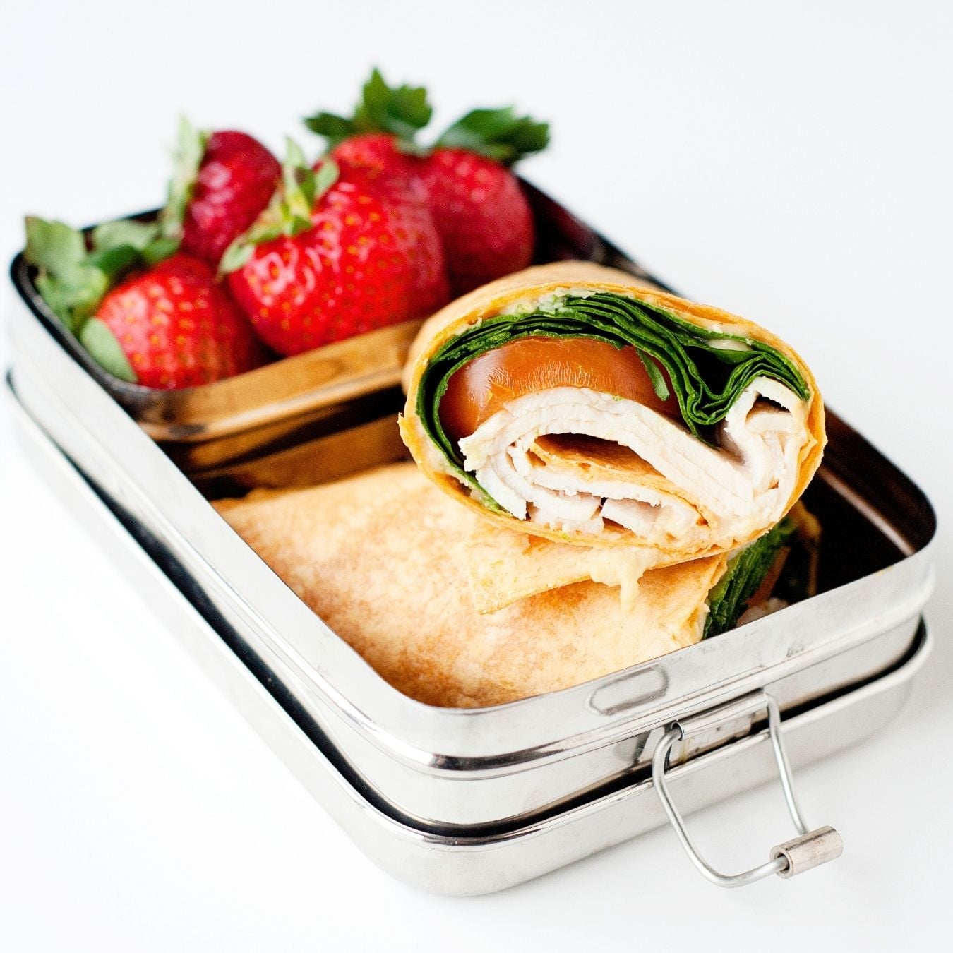 Turkey Spinach Hummus Wrap