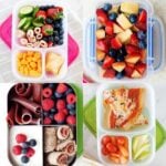 four images of lunch ideas for kindergarten age kids