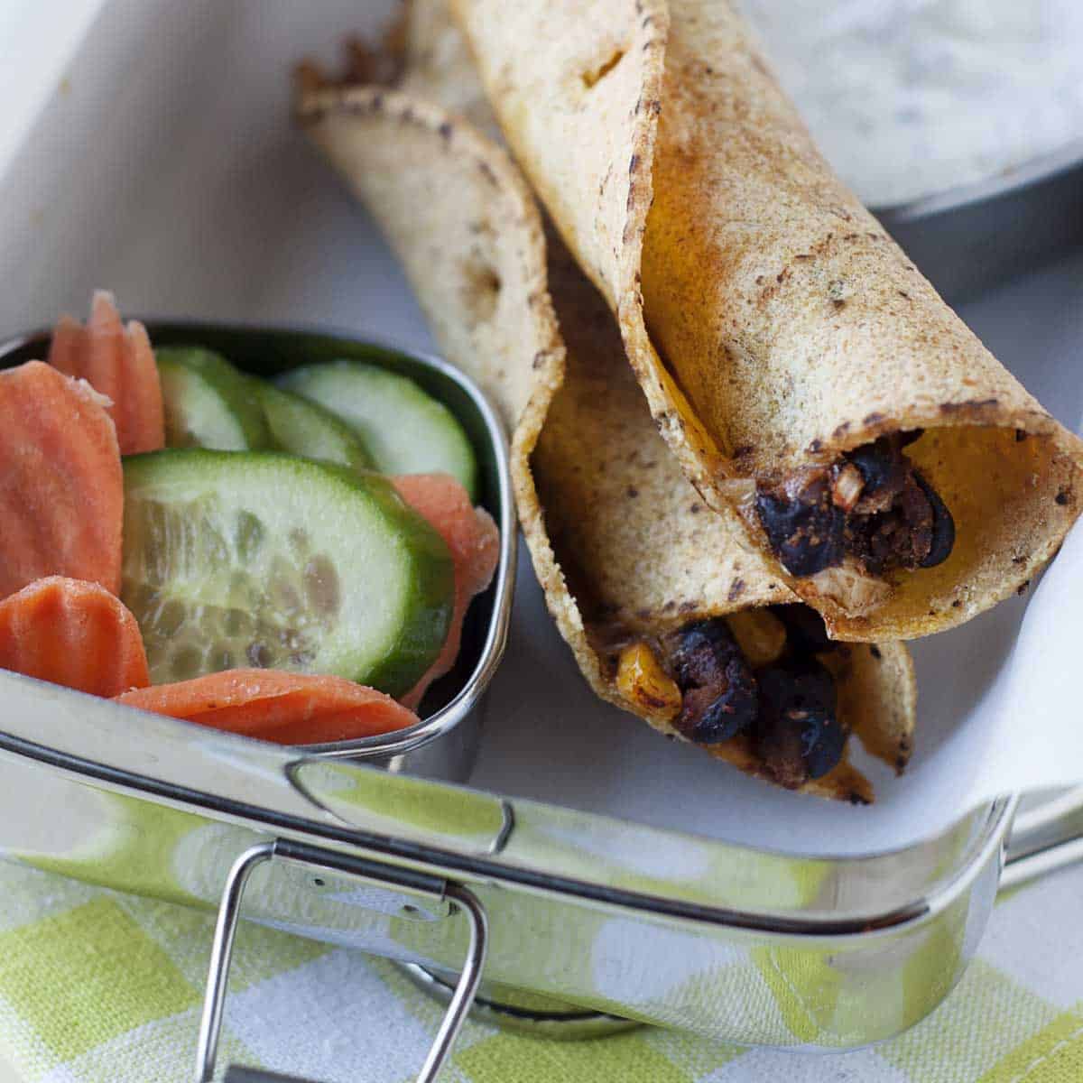 Black Bean Lunchbox Taquitos