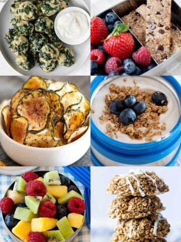 an image collage of snacks for teens