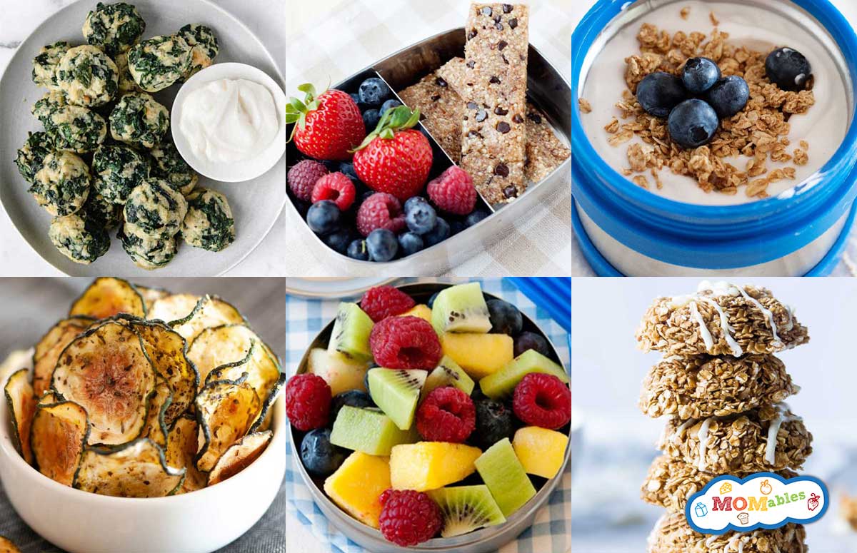 an image collage of snacks for teens