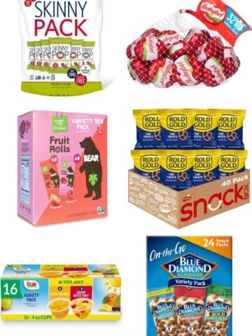 an image collage of popular snacks for teens