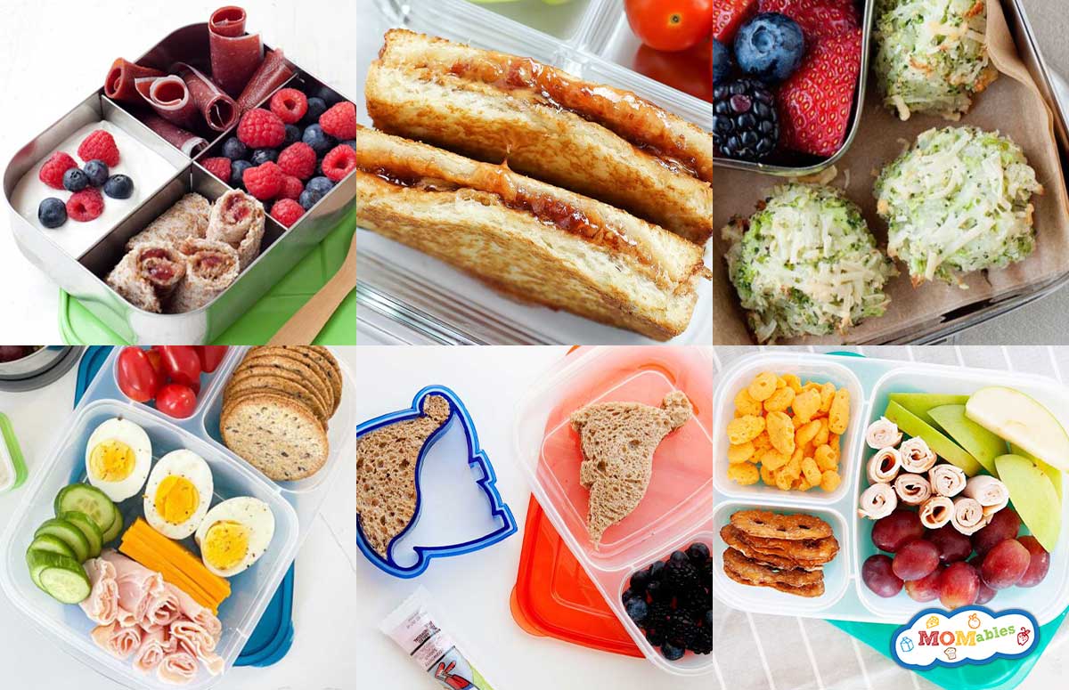 collage of lunch ideas for first grade