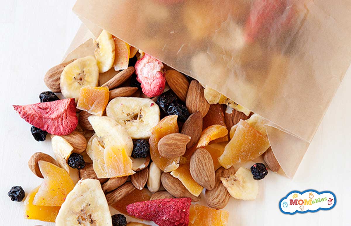 homemade trail mix with dried fruit