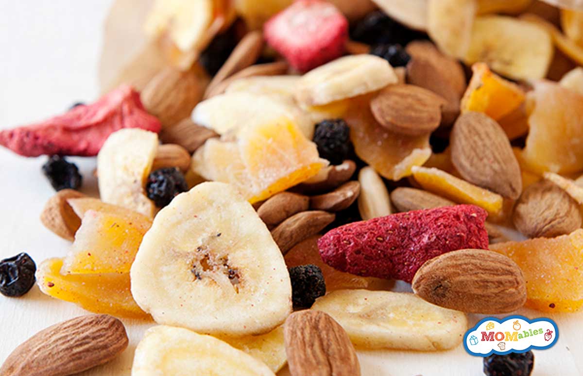 homemade trail mix with banana chips
