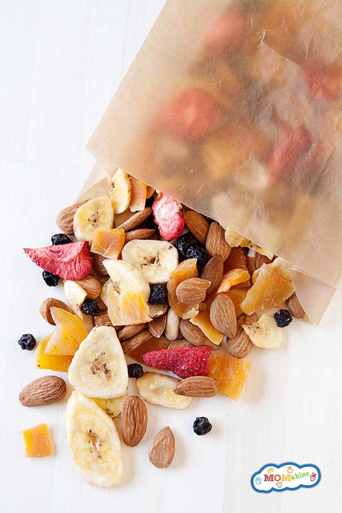 a bag trail mix with dried fruit
