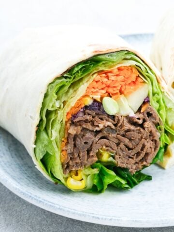 half roast beef veggie wrap