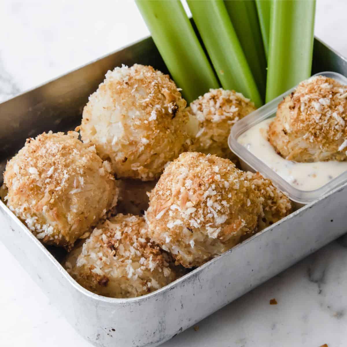 Cheesy Cauliflower Bites