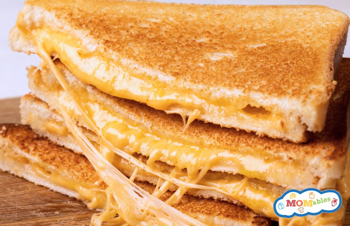 whole wheat grilled cheese halves stacked