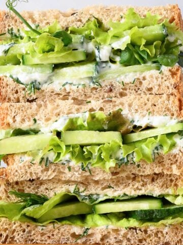 veggie cottage cheese sandwich