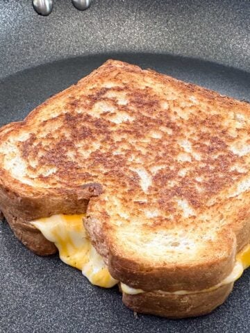 grilled cheese in a pan
