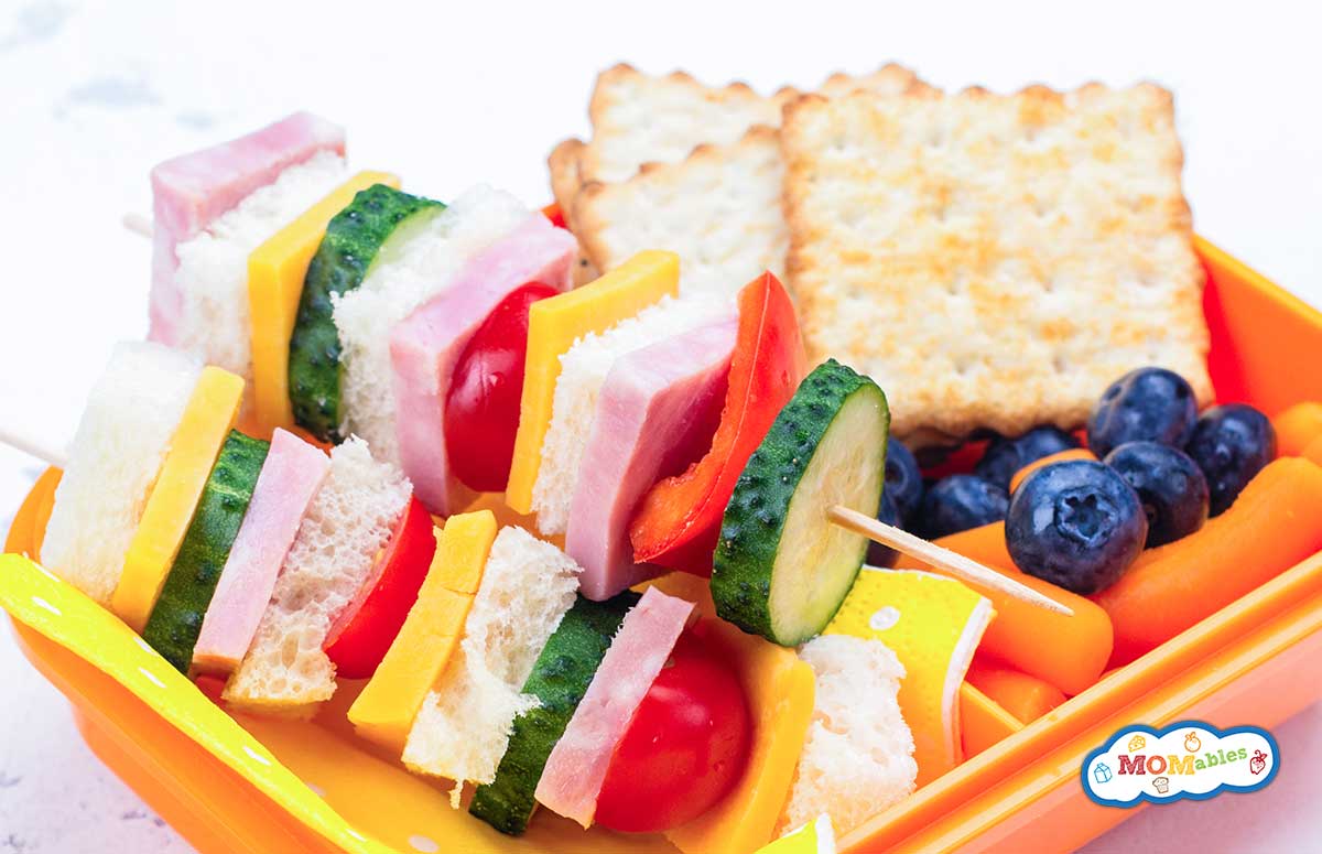 sandwich kabobs in a lunchbox