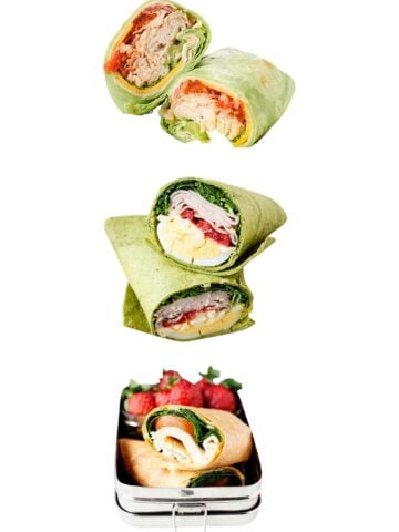 3 turkey wraps for school
